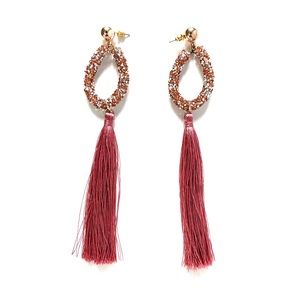 Rose Gold Tassel Earrings